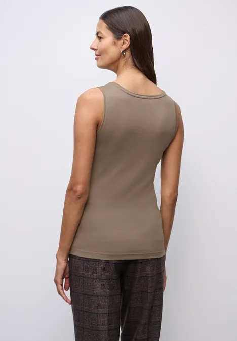 Top mit Knopfdetail light terra mocha Top mit Knopfdetail light terra mocha