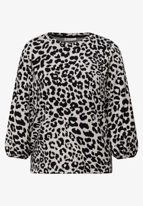 Gemustertes Jacquard Shirt soft beige