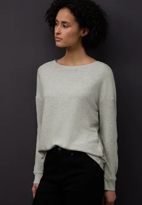 Shirt mit Glitzerdetails pelican grey mel.