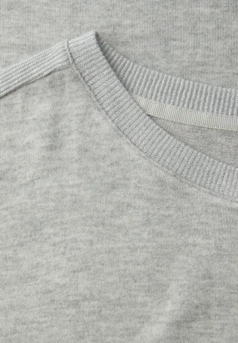 Shirt mit Glitzerdetails pelican grey mel.