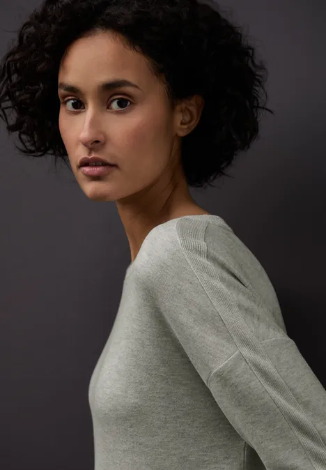 Shirt mit Glitzerdetails pelican grey mel.