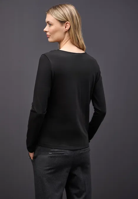 Shirt mit Meshdetails Black