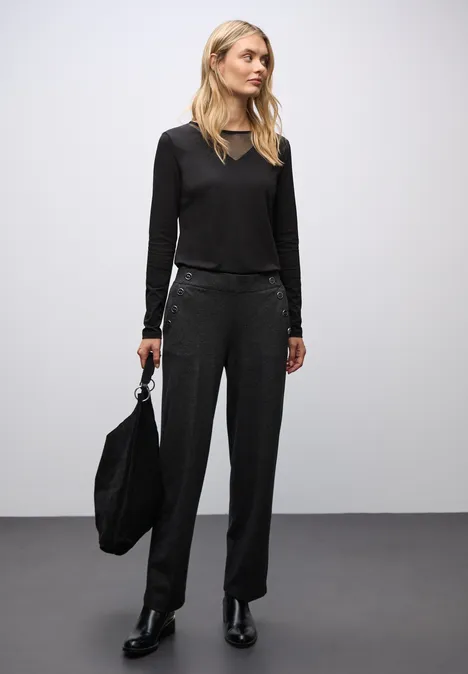 Shirt mit Meshdetails Black