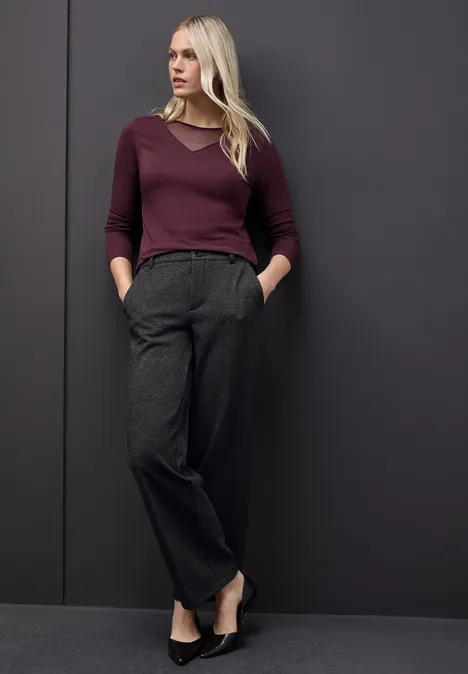 Shirt mit Meshdetails jazz berry