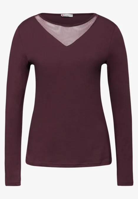 Shirt mit Meshdetails jazz berry