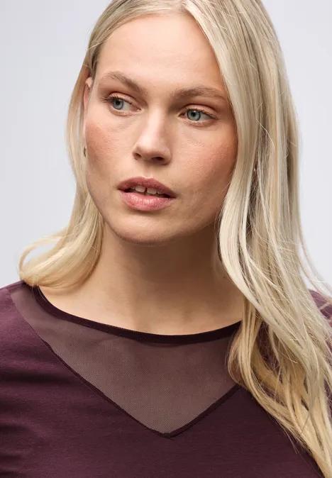 Shirt mit Meshdetails jazz berry