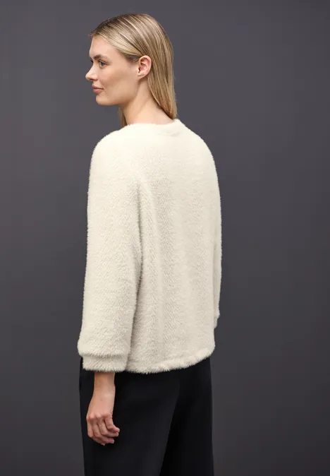 Zacht shirt met glitter soft beige Zacht shirt met glitter soft beige