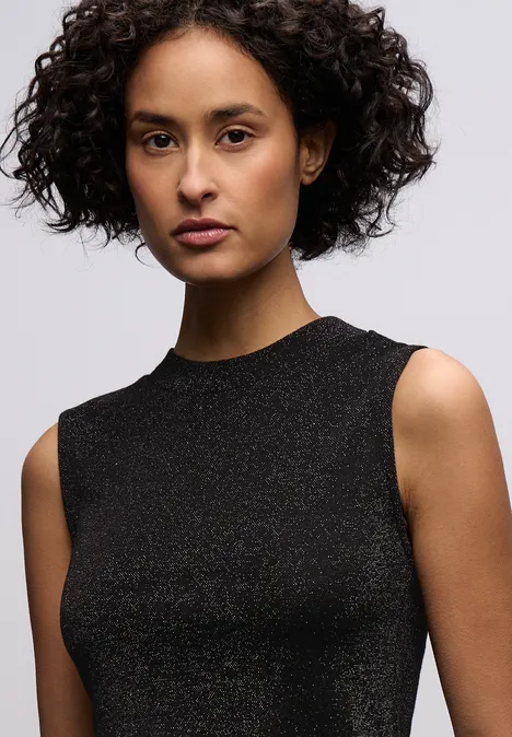 Glinsterende top Black