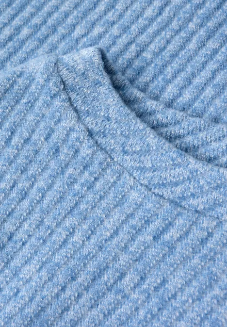 Strukturshirt frosted blue mel.