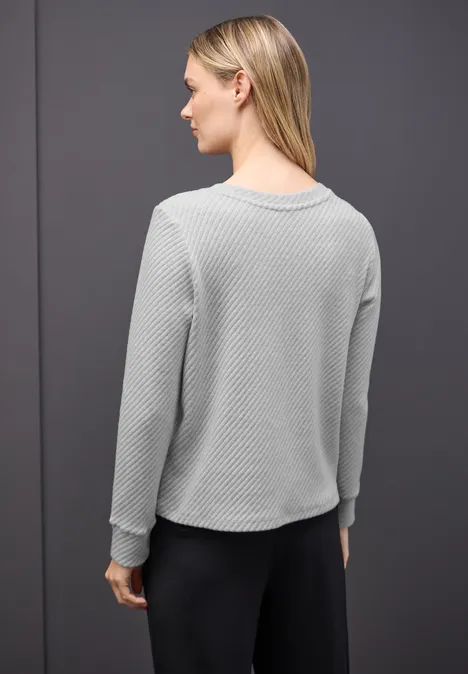 Strukturshirt pelican grey mel.