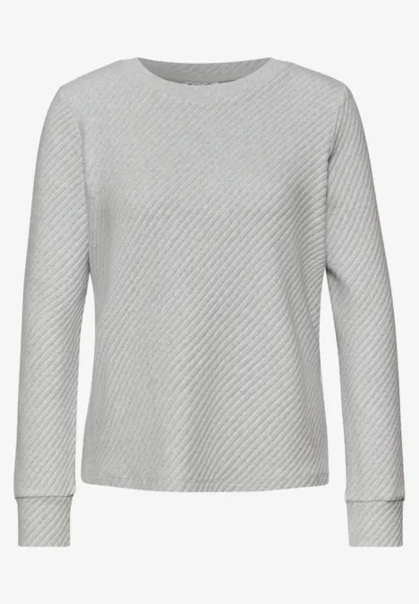 Strukturshirt pelican grey mel.