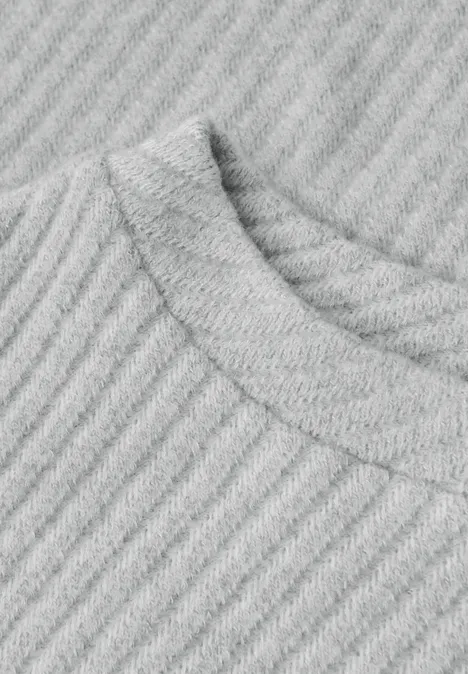 Strukturshirt pelican grey mel.