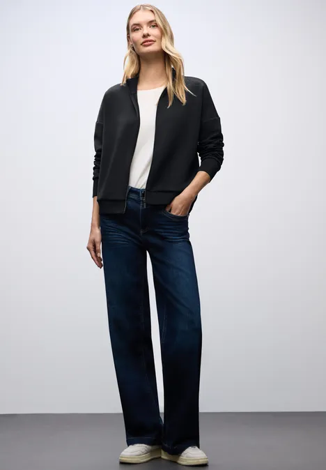 Silk-Look Jacke Black