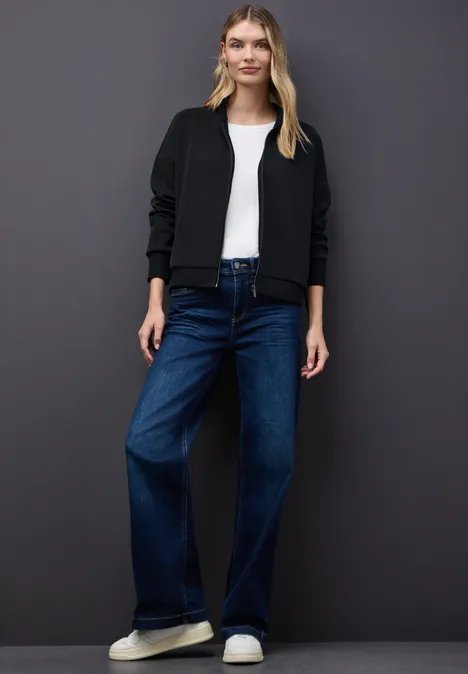 Silk-Look Jacke Black