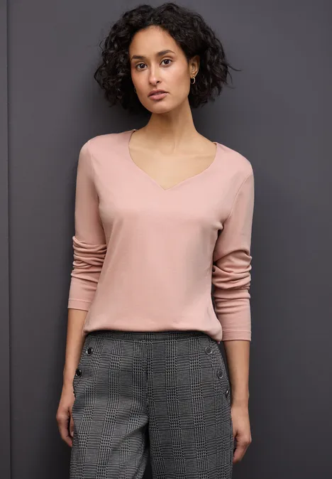 Bluzka z dekoldem w kształcie serca faded rose Bluzka z dekoldem w kształcie serca faded rose