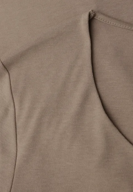 Shirt mit Herzausschnitt light terra mocha