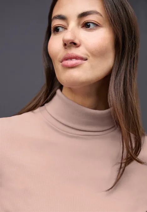 Basic Rollkragenshirt faded rose Basic Rollkragenshirt faded rose