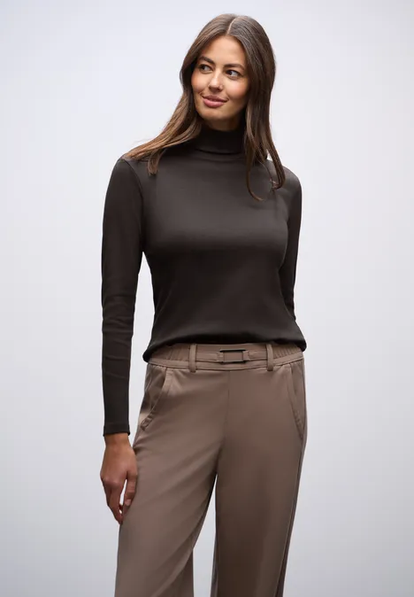 Basic Rollkragenshirt darkest brown Basic Rollkragenshirt darkest brown
