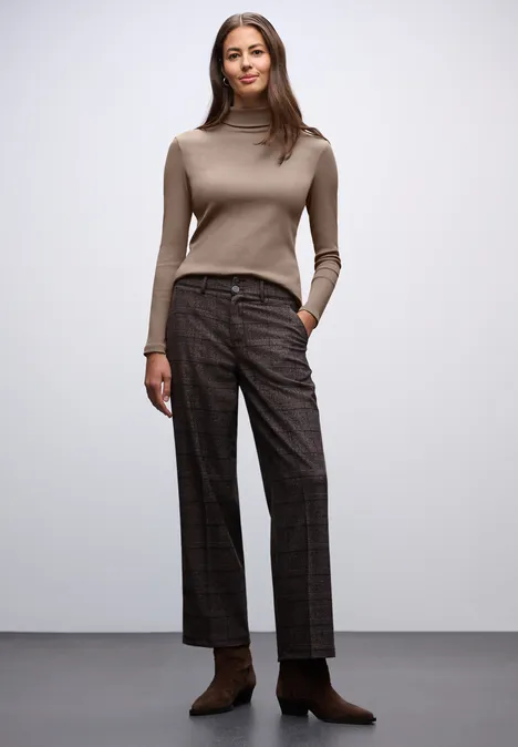 Basic Rollkragenshirt light terra mocha