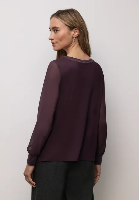 2in1 Chiffon Shirt jazz berry
