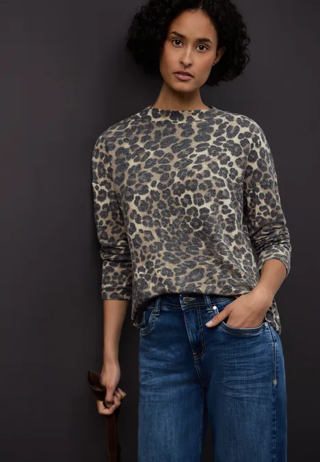 Cosy Printed Shirt CECIL mocha glow Cosy Printed Shirt CECIL mocha glow