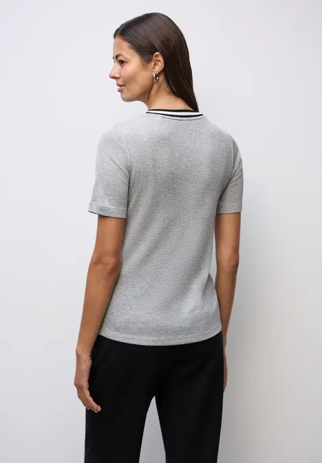 Glitzerndes T-Shirt pelican grey