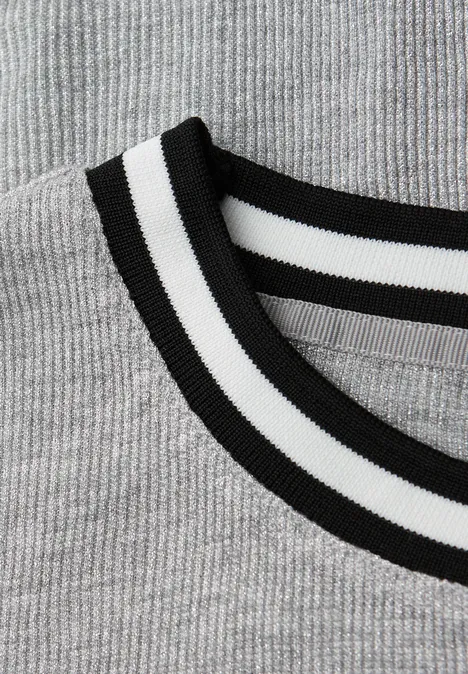 Glitzerndes T-Shirt pelican grey