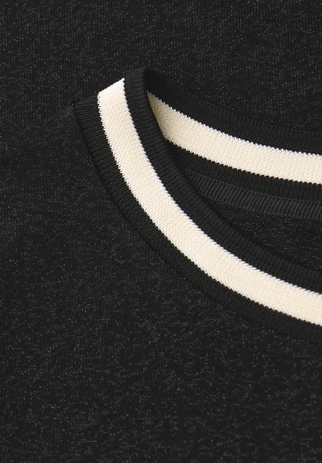 T-Shirt mit Glitzerdetails Black