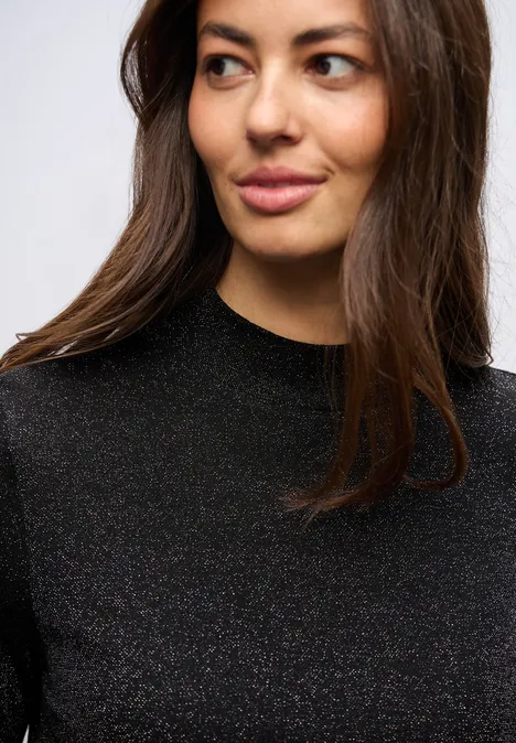 Glitzerndes Shirt Black