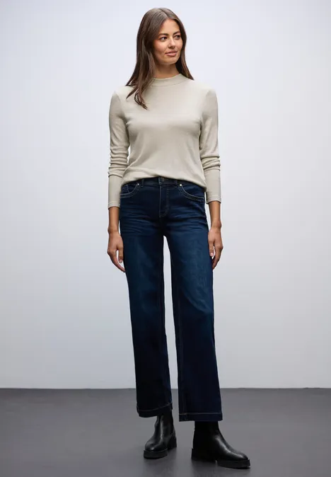 Glitzerndes Shirt soft beige