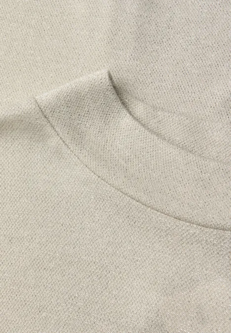Glitzerndes Shirt soft beige