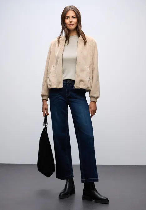 Glitzerndes Shirt soft beige