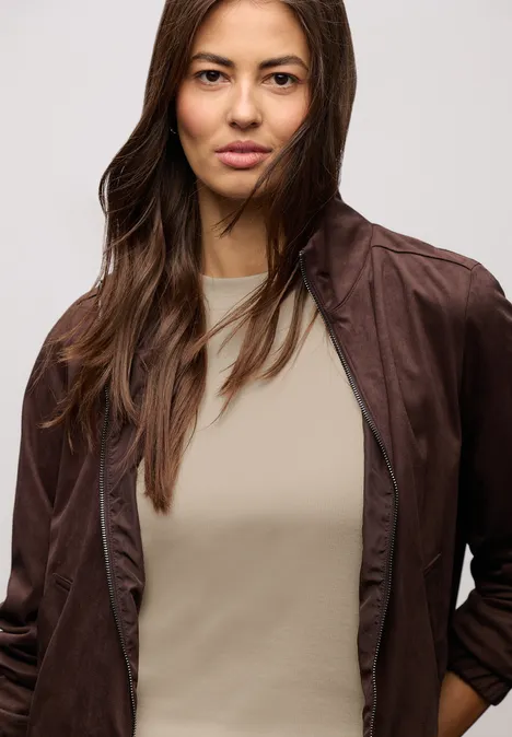 Top basique avec structure côtelée cotton beige