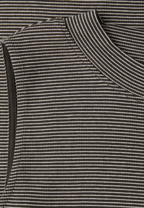 Top de base rayé darkest brown