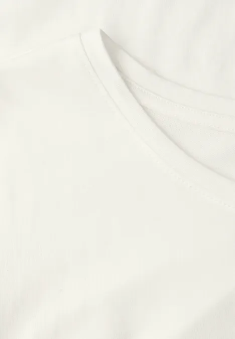 T-shirt basique à col rond off white T-shirt basique à col rond off white