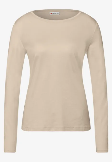 T-shirt basique à col rond cotton beige T-shirt basique à col rond cotton beige