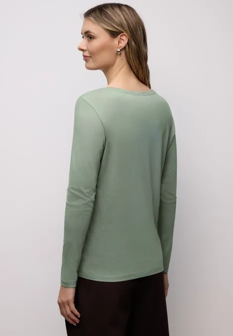 T-shirt basique à col rond dark serene green