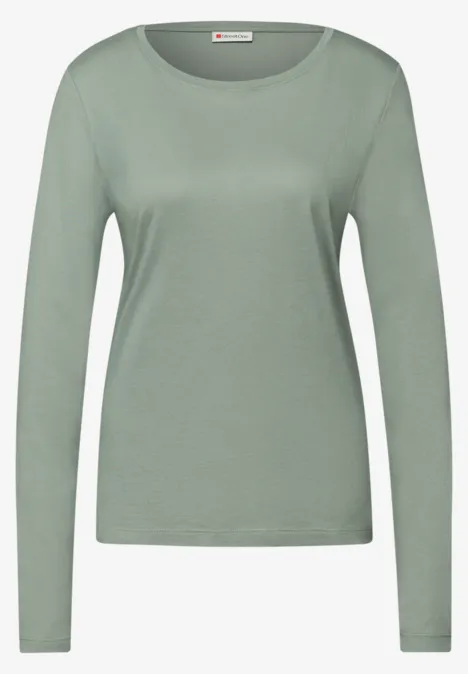 T-shirt basique à col rond dark serene green
