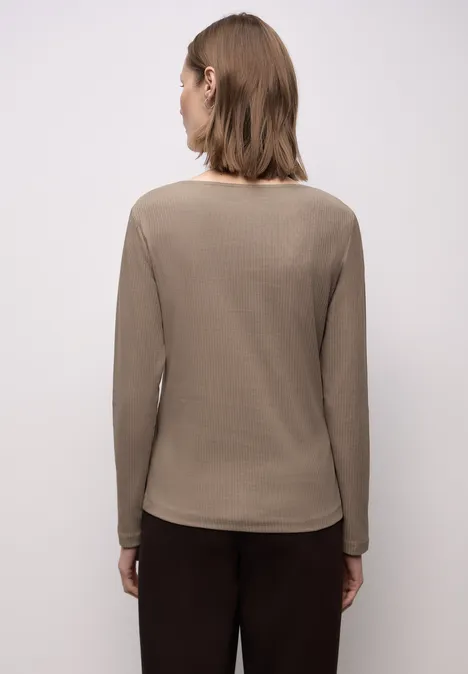 T-shirt basique avec structure côtelée null T-shirt basique avec structure côtelée null