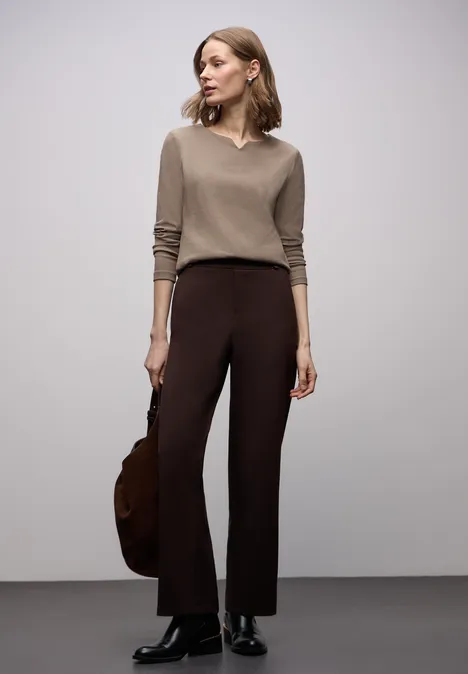 T-shirt basique avec structure côtelée null T-shirt basique avec structure côtelée null