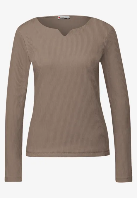 T-shirt basique avec structure côtelée null T-shirt basique avec structure côtelée null