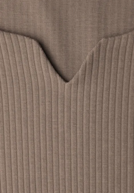 T-shirt basique avec structure côtelée null T-shirt basique avec structure côtelée null