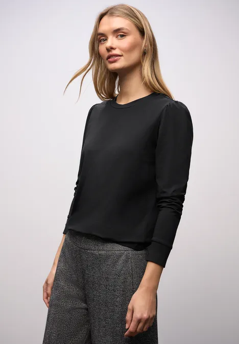 T-shirt avec fronces Black