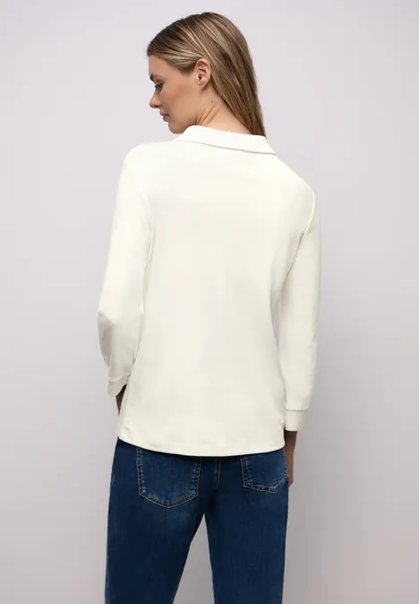 Polo avec fermeture éclair off white