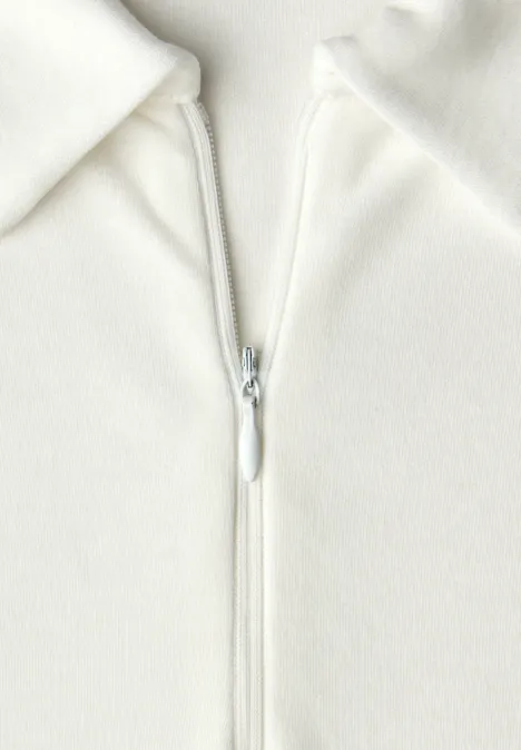 Polo avec fermeture éclair off white