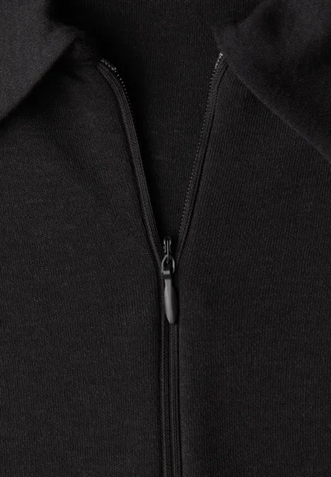 Polo avec fermeture éclair darkest brown