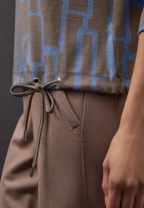 Print Shirt mit Tunnelzug frosted blue Print Shirt mit Tunnelzug frosted blue