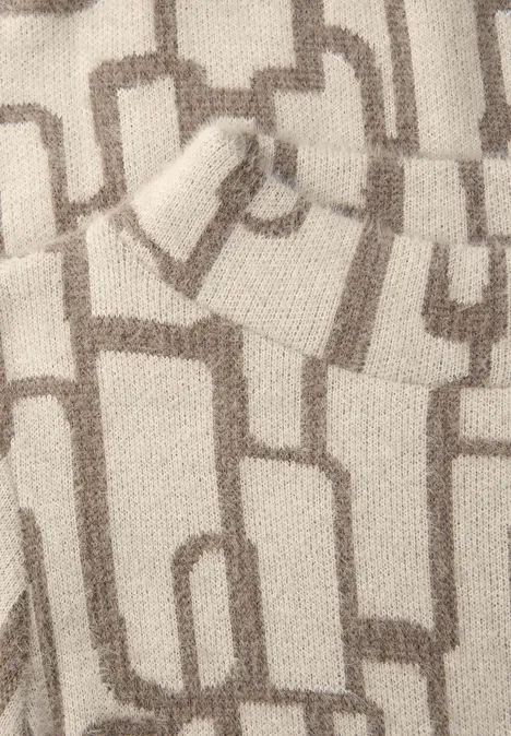 Gemustertes Shirt soft beige