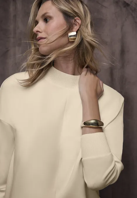 Shirt mit Ripp-Details soft beige Shirt mit Ripp-Details soft beige