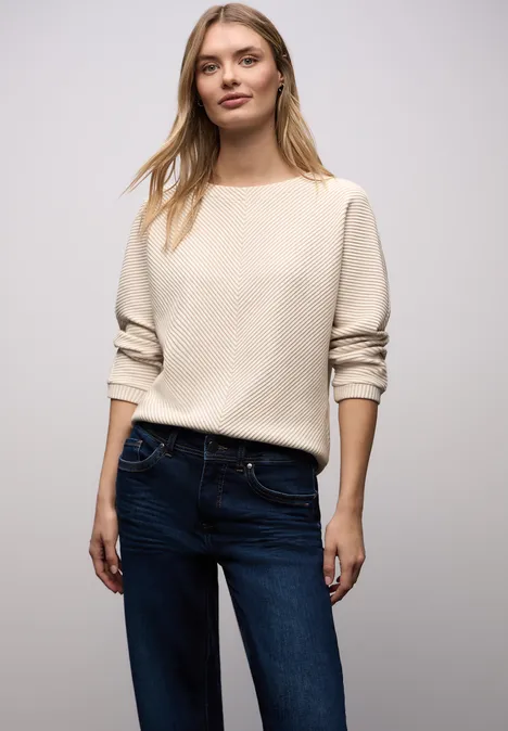 T-shirt structuré deux tons off white T-shirt structuré deux tons off white